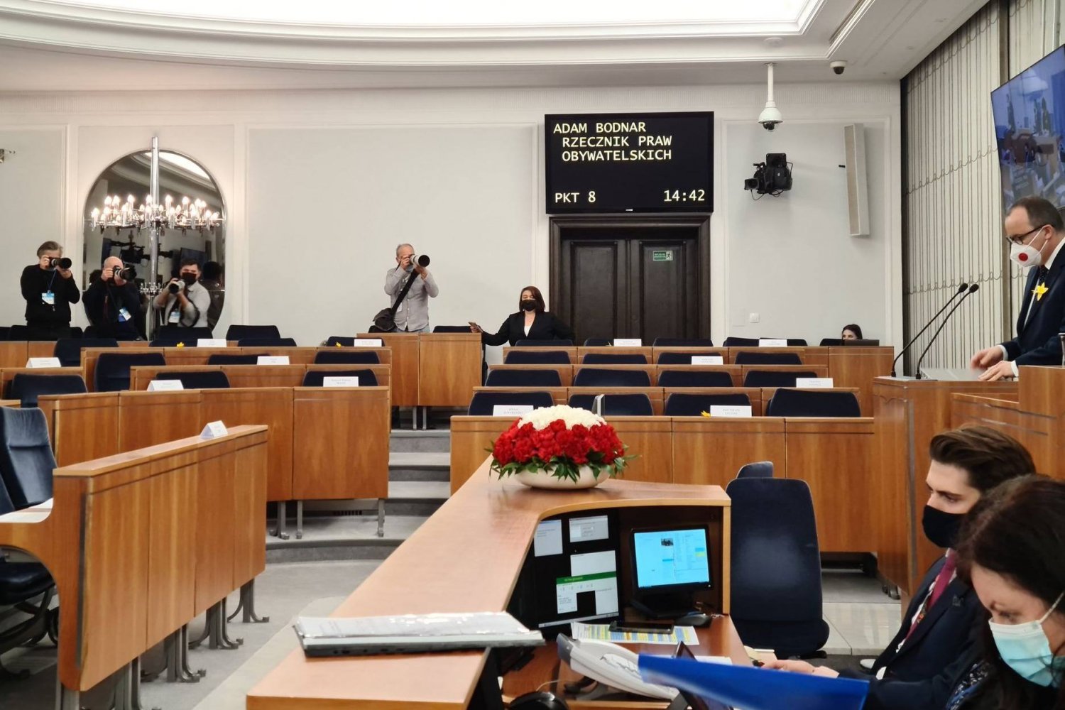 Senatorowie PiS wyszli z sali, gdy zaczął przemawiać Adam Bodnar.