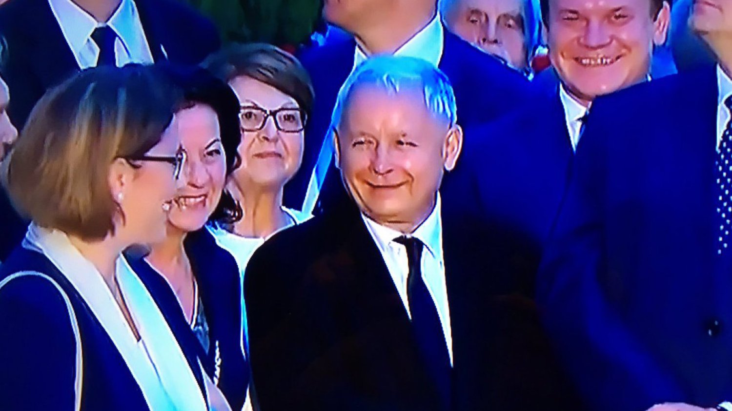 Jarosław Kaczyński był bardzo zadowolony w trakcie wczorajszej miesięcznicy smoleńskiej.