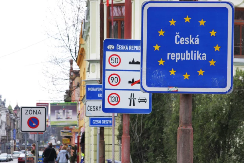 Cieszyn, przejście na czeską stronę miasta.