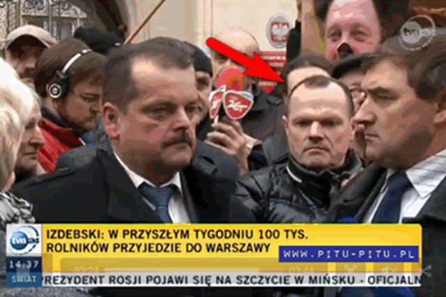 Andrzej Hadacz pojawił się na proteście rolników