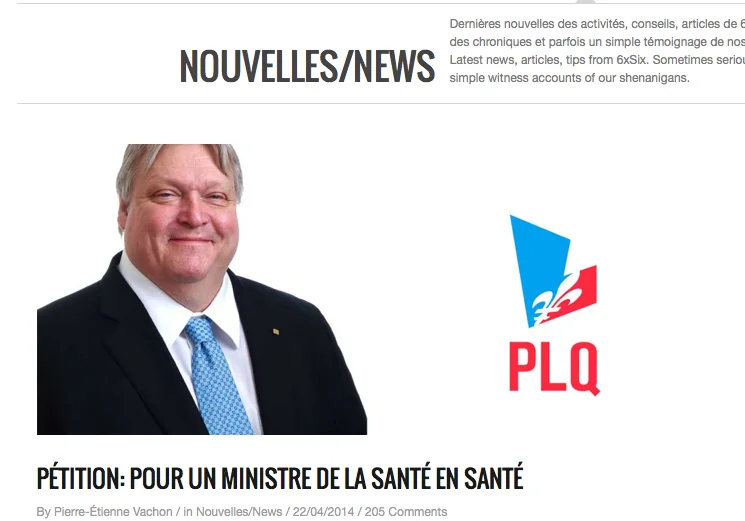 Minister zdrowia Quebecu.