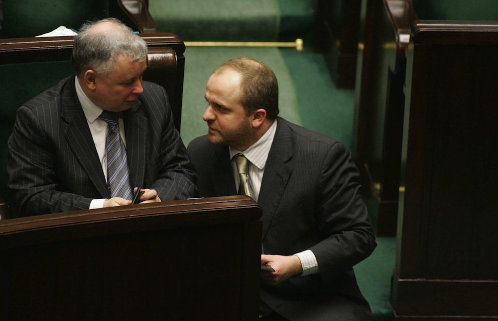 Jarosław Kaczyński i Paweł Kowal w Sejmie