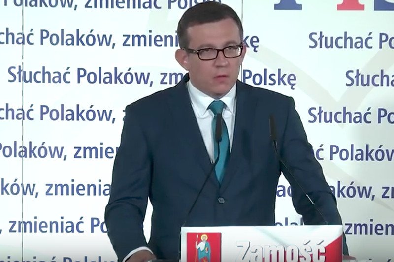 Prezydent Zamościa Andrzej Wnuk uzyskał poparcie Jarosława Kaczyńskiego w 2014 roku.