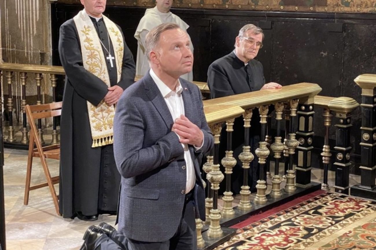 Andrzej Duda odwiedził Jasną Górę po wygranych wyborach prezydenckich w 2020 roku.