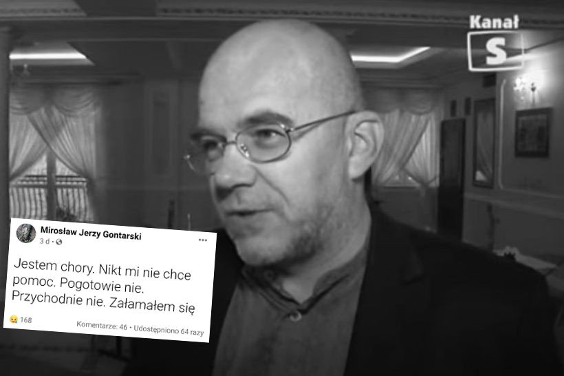 Nie żyje poeta Mirosław Jerzy Gontarski. Przed śmiercią opublikował szokujący wpis.