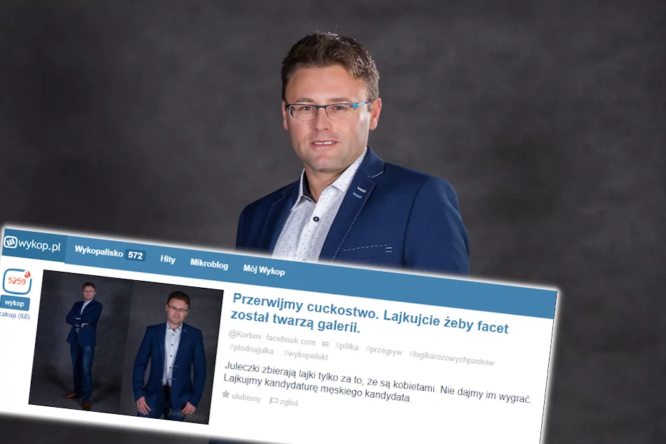 Pan Witek zdominował plebiscyt na twarz Galerii Krosno. Internauci oddali już na niego niemal 30 tysięcy głosów