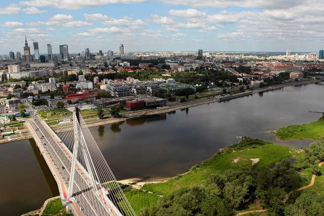 Panorama Warszawy z lotu ptaka