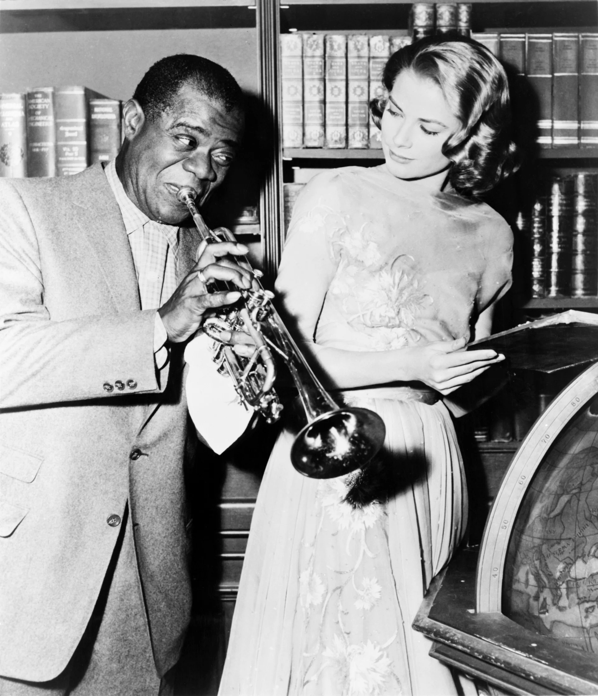 Grace Kelly i Louis Armstrong