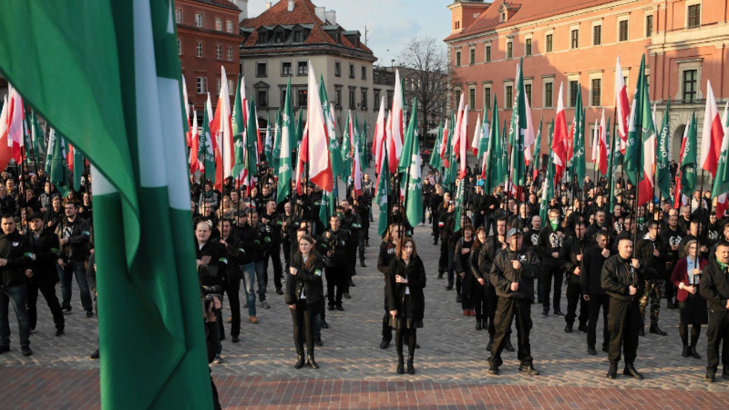 Reportaż "Superwizjera" rzuca nowe światło na polskich neonazistów. Na zdjęciu poglądowym manifestacja ONR.