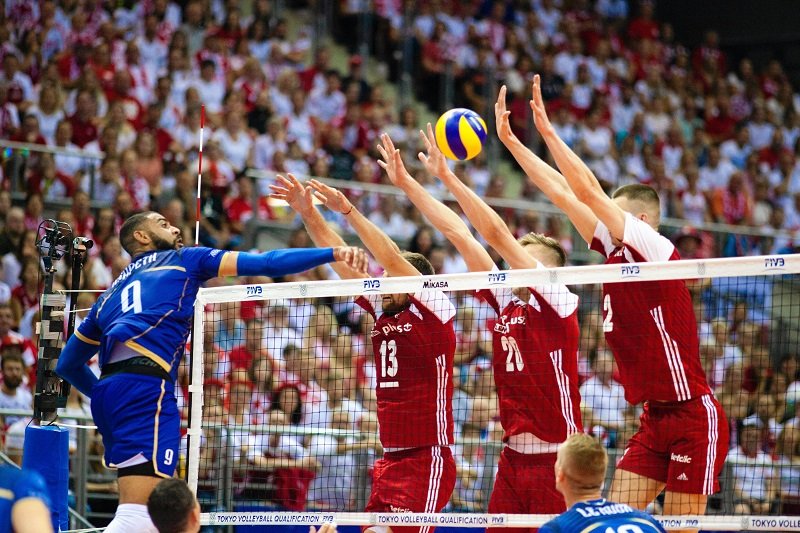 Kadr z meczu Polska – Francja.