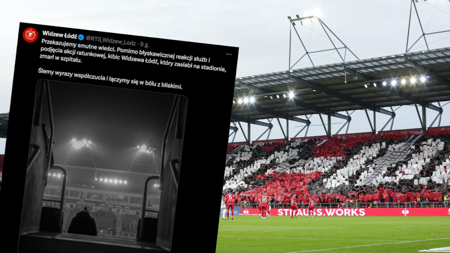 Dramat podczas meczu Widzewa