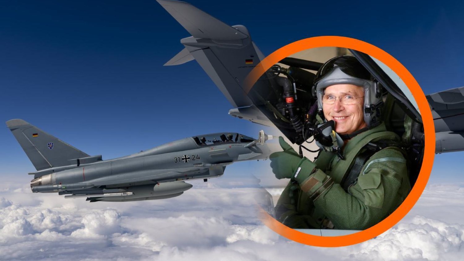Szef NATO w niemieckim myśliwcu. Soltenberg dziękuje za wkład Berlina.