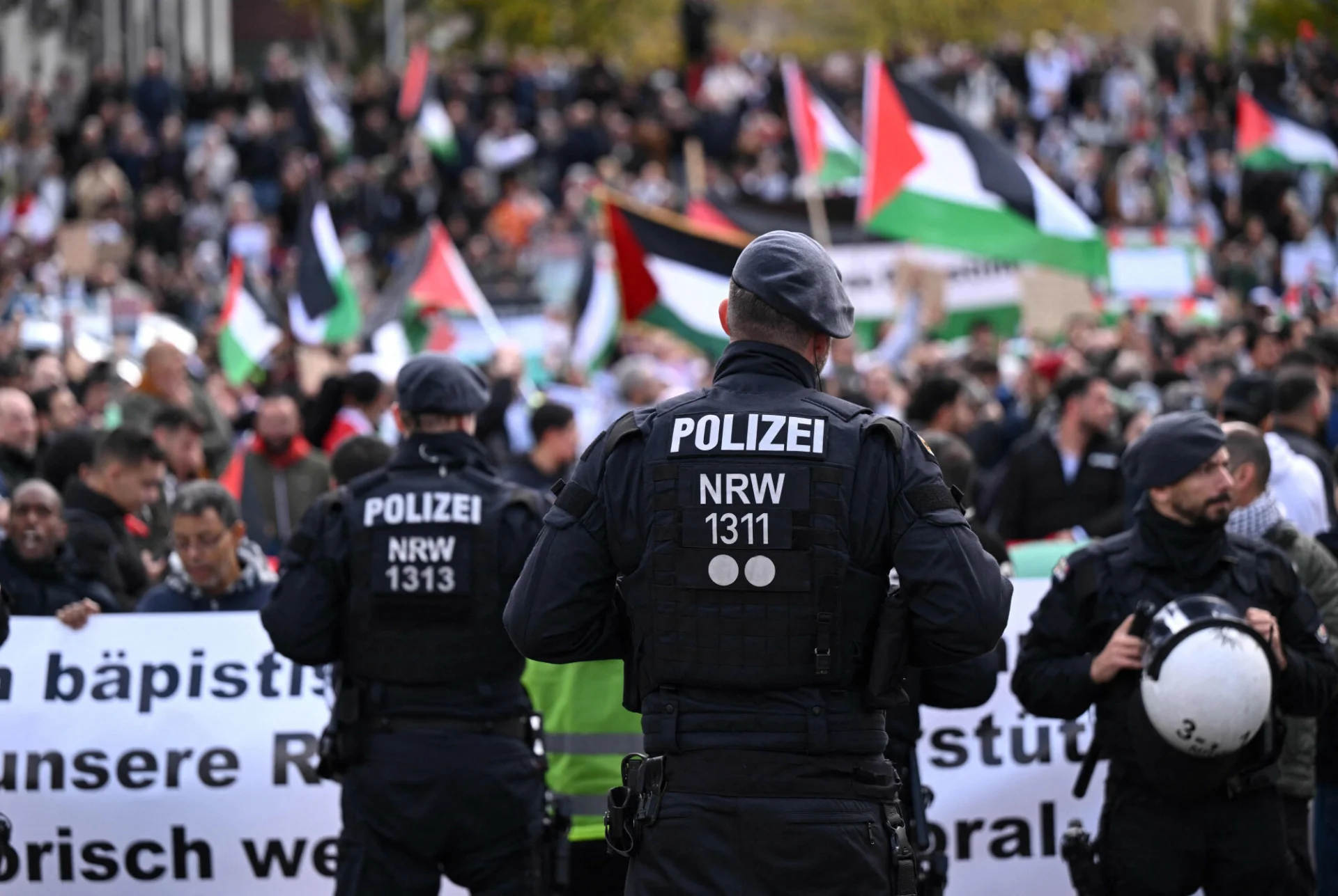 Palestyńskie demonstracje w Niemczech.