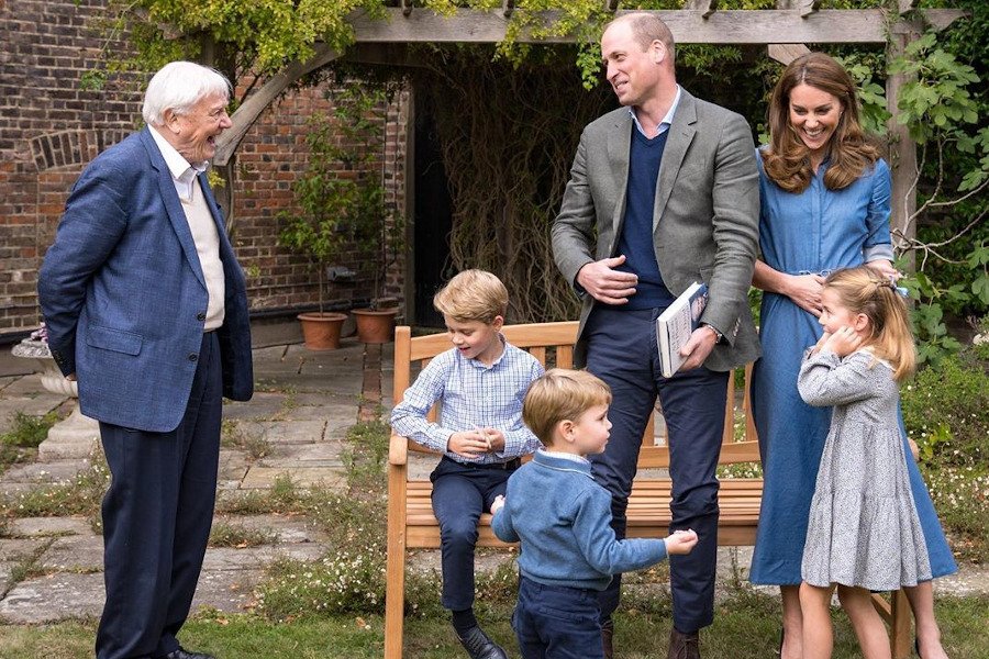 Kate i William z dziećmi spotkali się z Davidem Attenborough