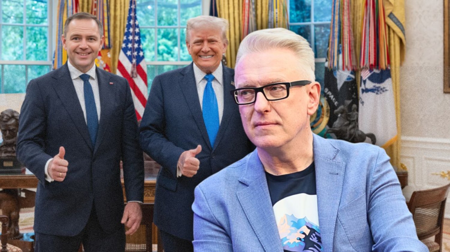 Szczygieł ostro o Nawrockim po zdjęciu z Trumpem. "Chamstwo, cynizm".