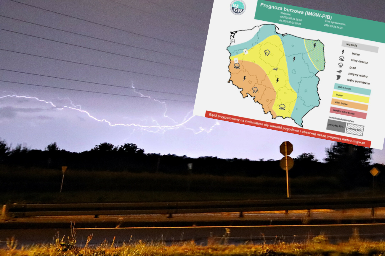 Burze nad Polską. Nowe alerty IMGW