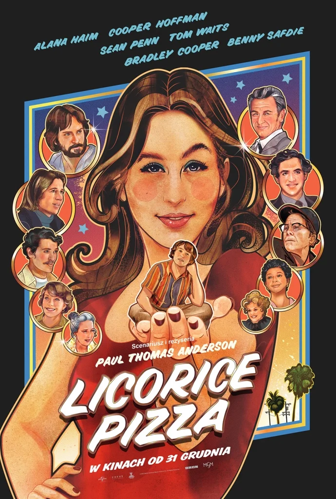 Plakat filmu "Licorice Pizza" Paula Thomasa Andersona.