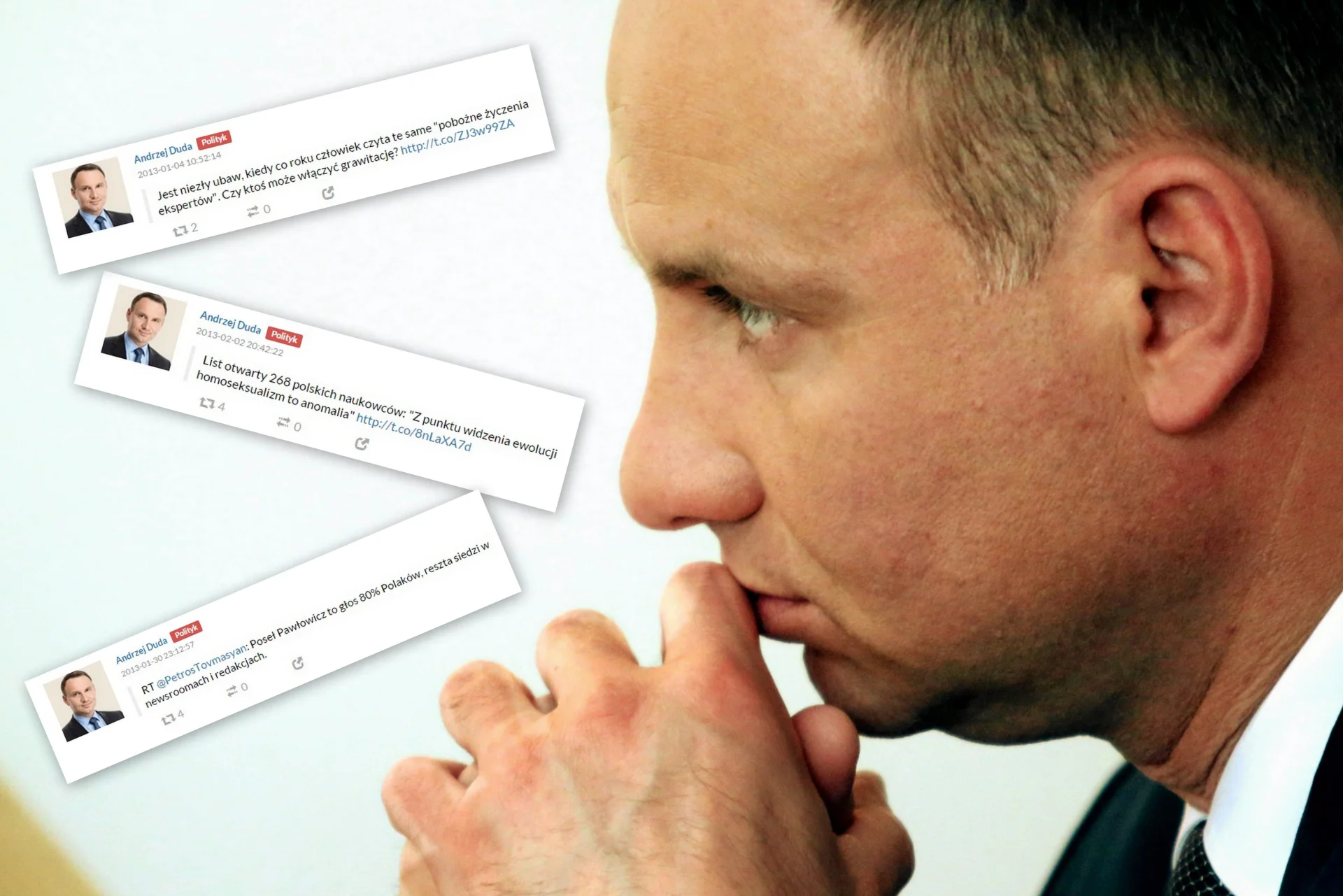 Andrzej Duda i jego archiwalne wpisy. Kandydat PiS o homopropagandzie i lemingach.