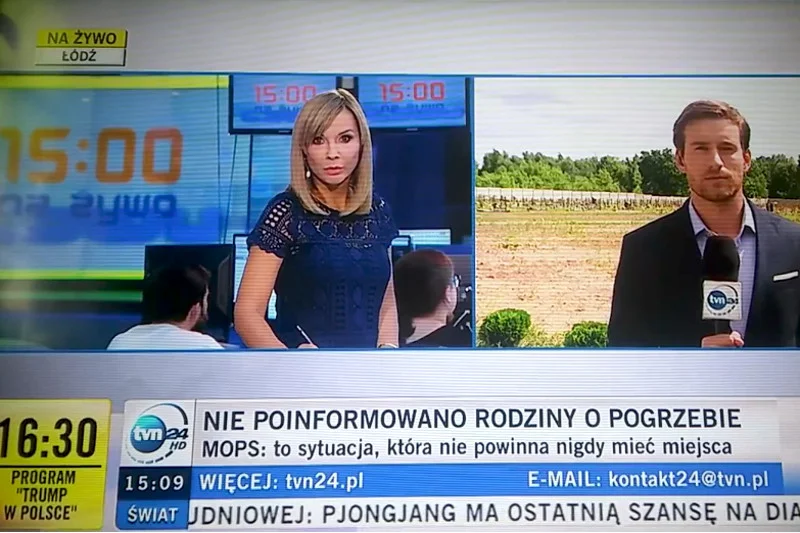 Reporter "zaciął się" podczas występu na żywo i trzeba  było przerwać relację.