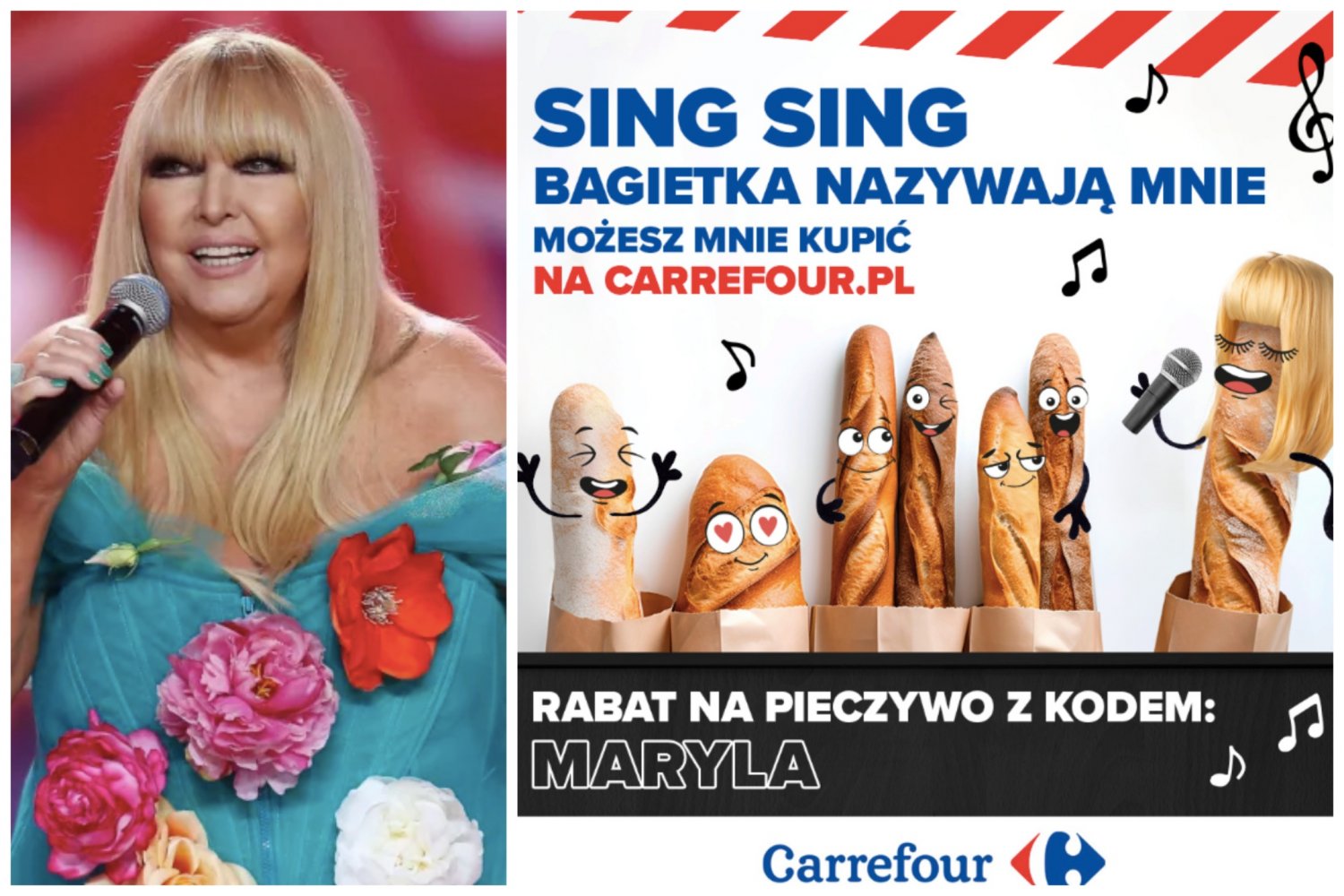 Maryla Rodowicz była inspiracją dla nowej promocji pieczywa w sieci sklepów Carrefour.