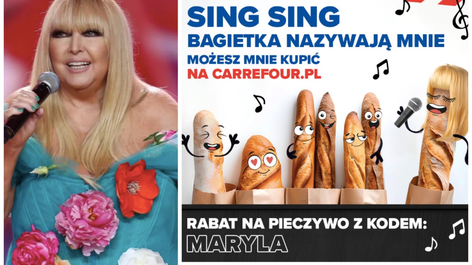 Maryla Rodowicz była inspiracją dla nowej promocji pieczywa w sieci sklepów Carrefour.