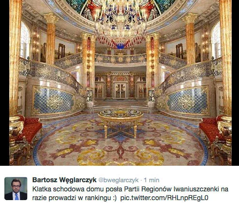 A to już klatka schodowa domu "zwykłego posła" Partii Regionów, Jurija Iwaniuszczenki