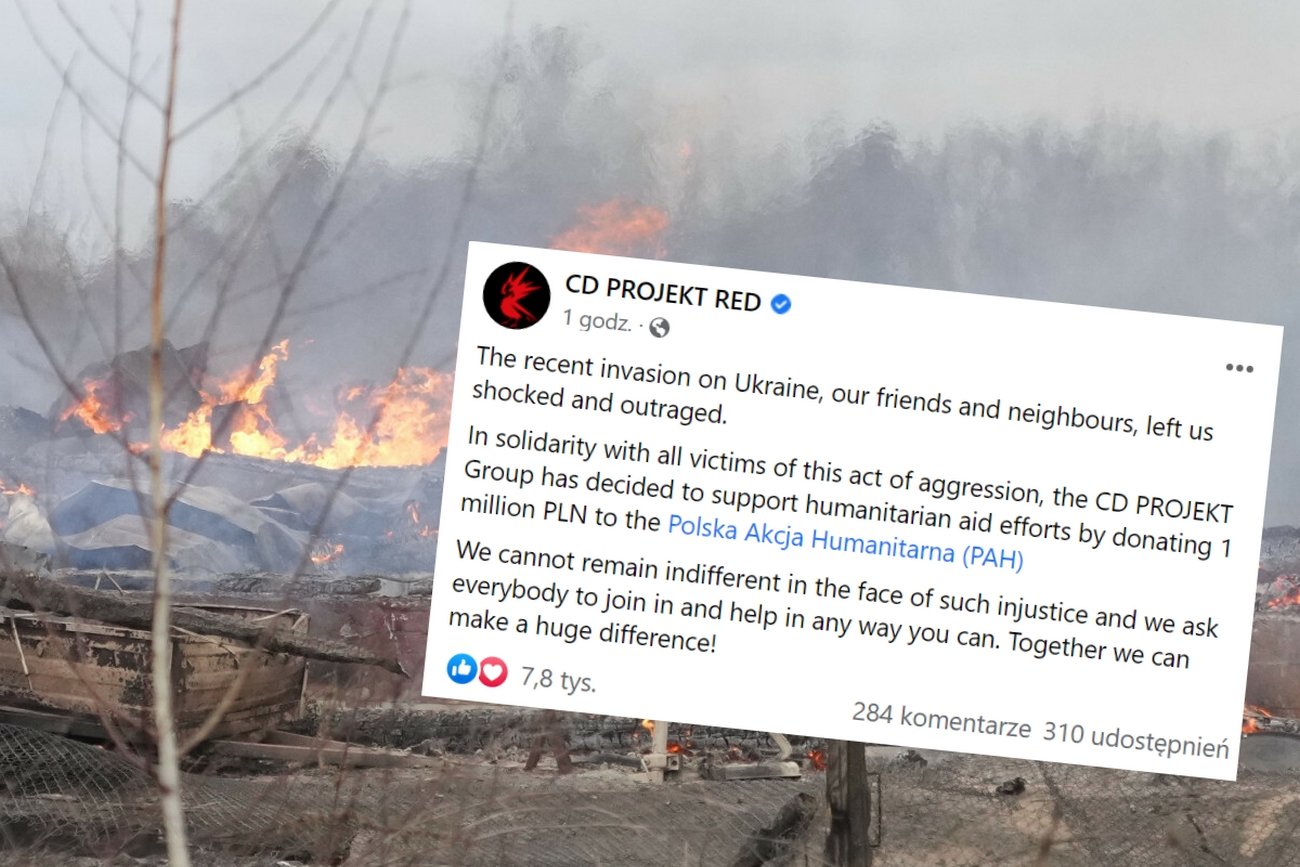 CD Projekt wspiera Ukraińców. Wpłacił milion złotych na rzecz PAH.