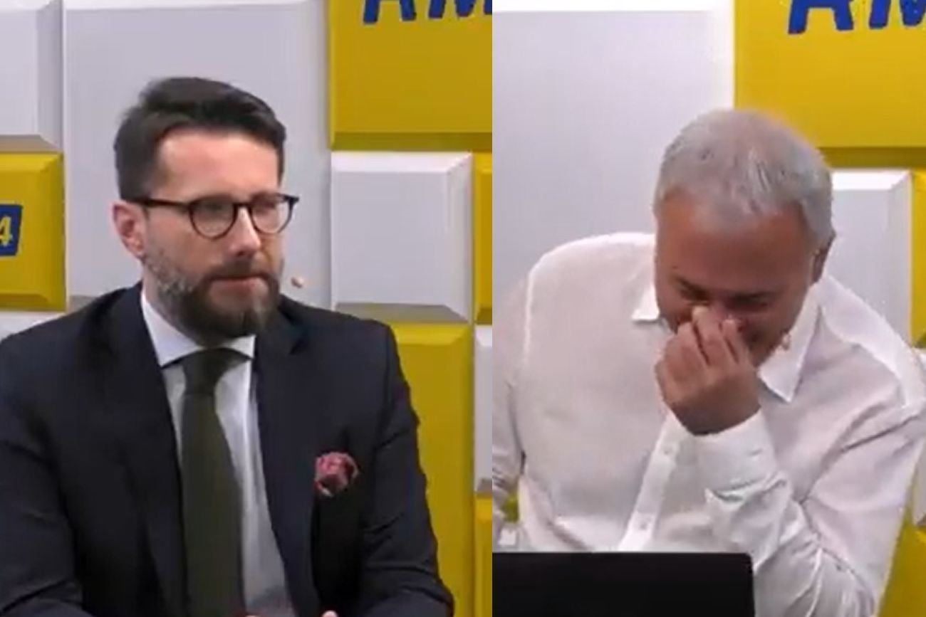 Mazurek parsknął śmiechem po odpowiedzi Fogla na temat projektu Izera.