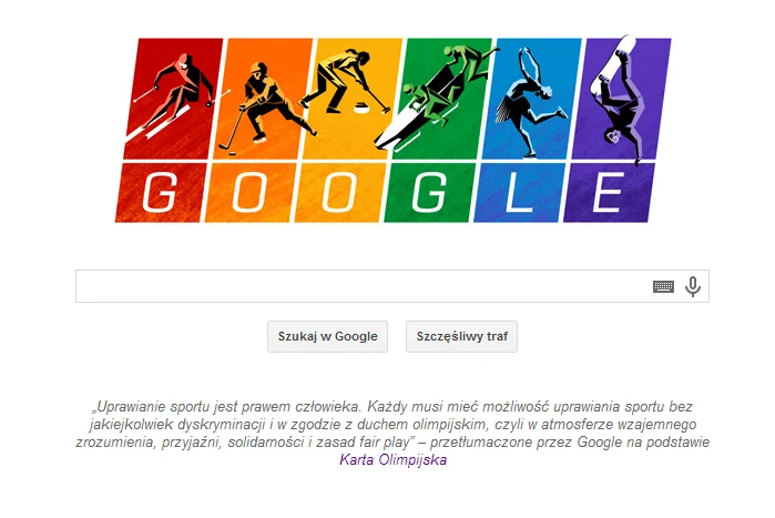 Co to jest Karta Olimpijska i co to ma wspólnego z Google Doodle? Chodzi o antygejowskie prawo w Rosji