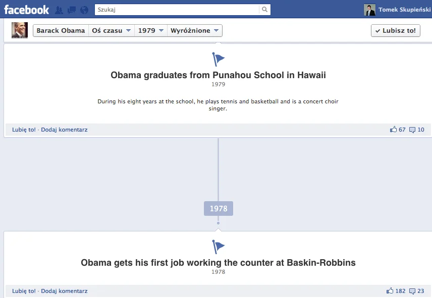 "Ważne wydarzenia" z życia Baracka Obamy