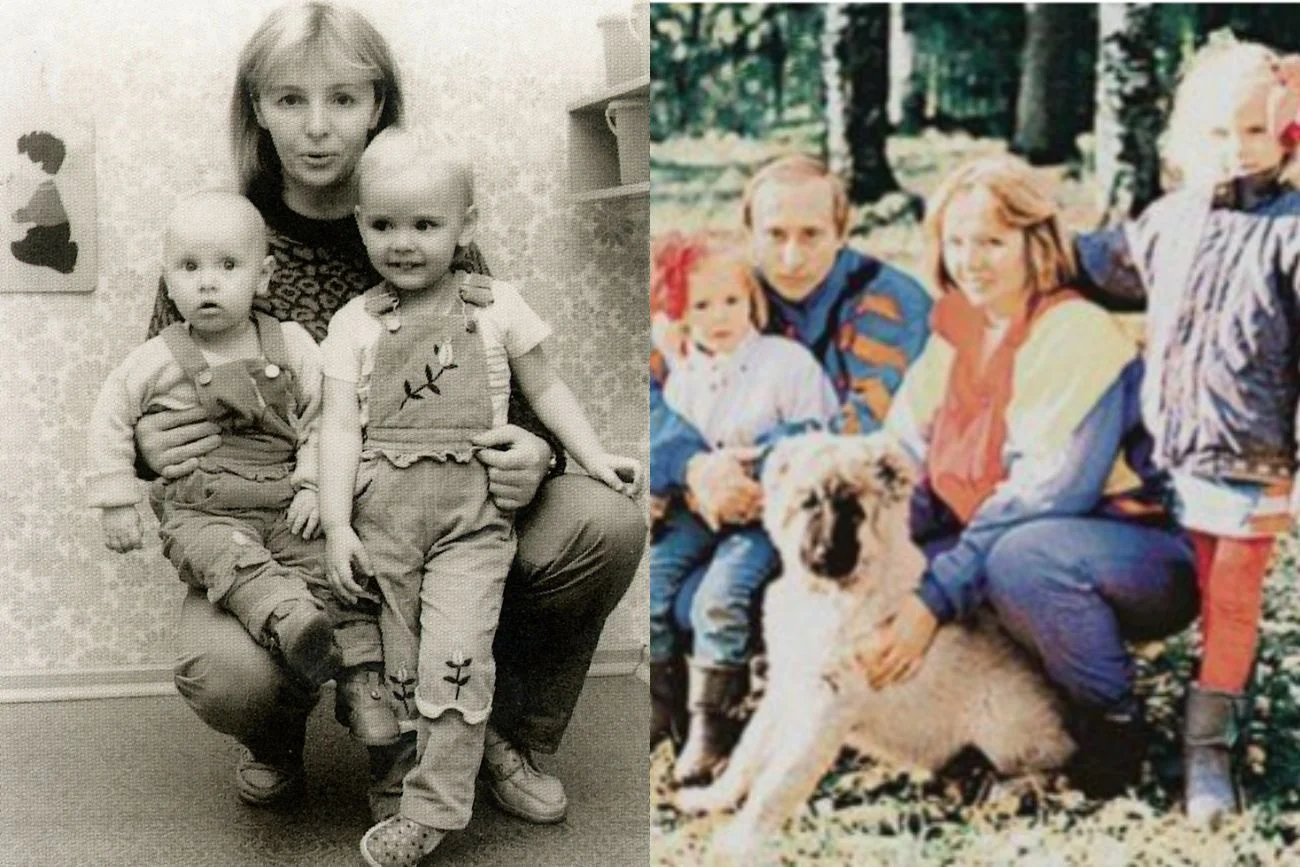 Putin z córkami i byłą żoną.
