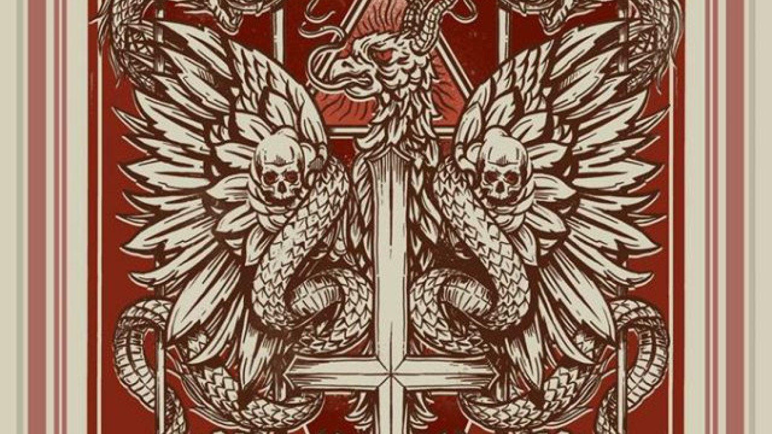 Taka grafika promuje trasę koncertową Behemotha - Rzeczpospolita Niewierna.