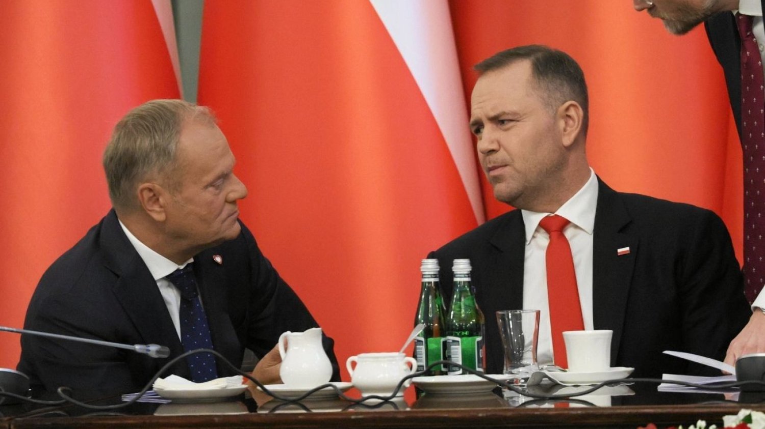 Nawrocki przerwał przemowę Tuska.