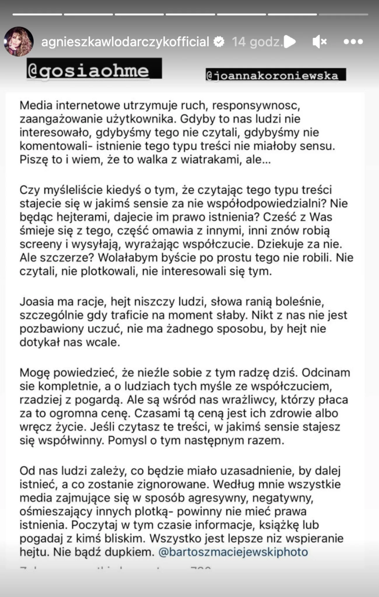Agnieszka Włodarczyk o ślubie z Robertem Karasiem. Aktorka uderzyła w media