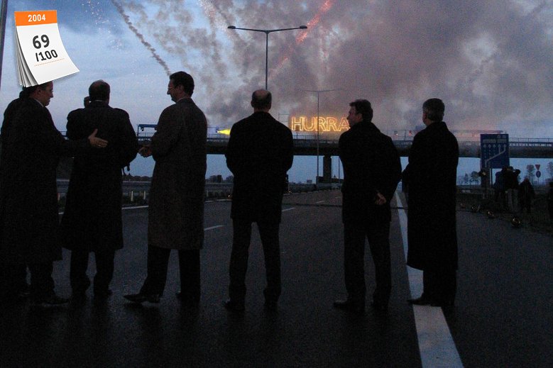 Autostrada A2 otrzymała nazwę Autostrada Wolności. Na zdjęciu uroczystość z okazji zakończenia pierwszego etapu jej budowy w 2004 roku