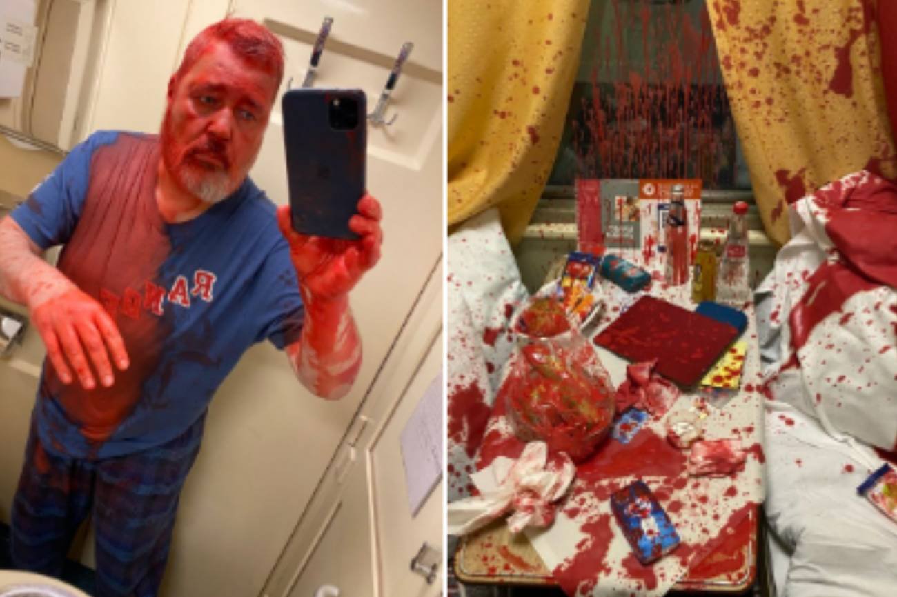 Rosyjski laureat nagrody Nobla oblany czerwoną farbą. "Za naszych chłopców"