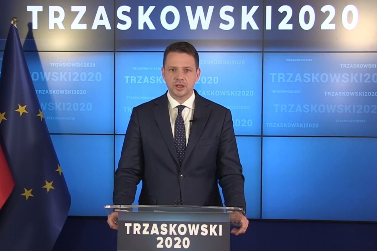 Konferencja Rafałą Trzaskowskiego - kandydata KO na prezydenta