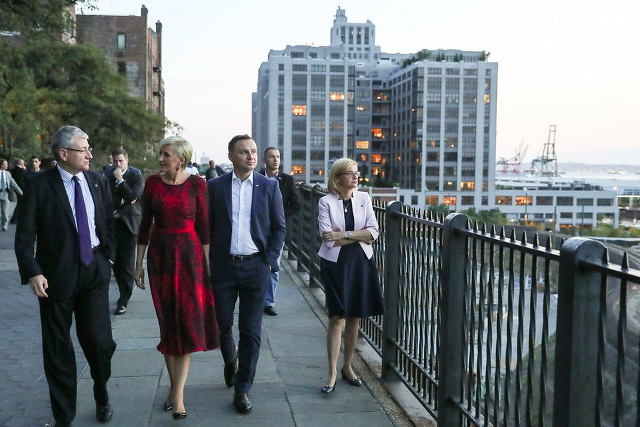 Andrzej i Agata Dudowie w Nowym Jorku.