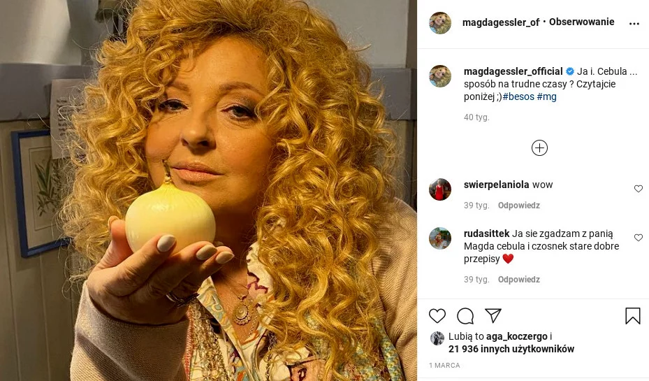 Biologiczna Bzdura Roku 2020: Nominacja dla Magdy Gessler