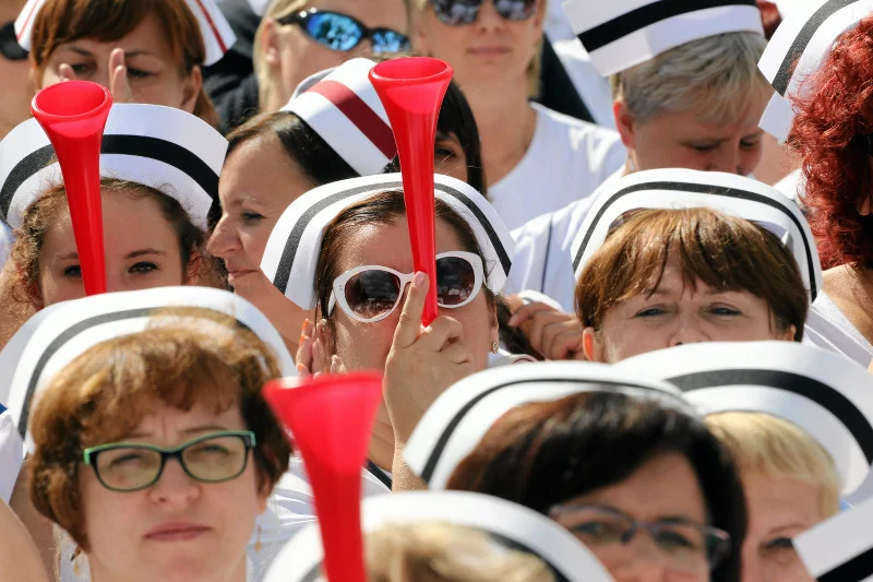 Problemy pielęgniarek od lat nie są rozwiązane. Tu protest z 2015 r.