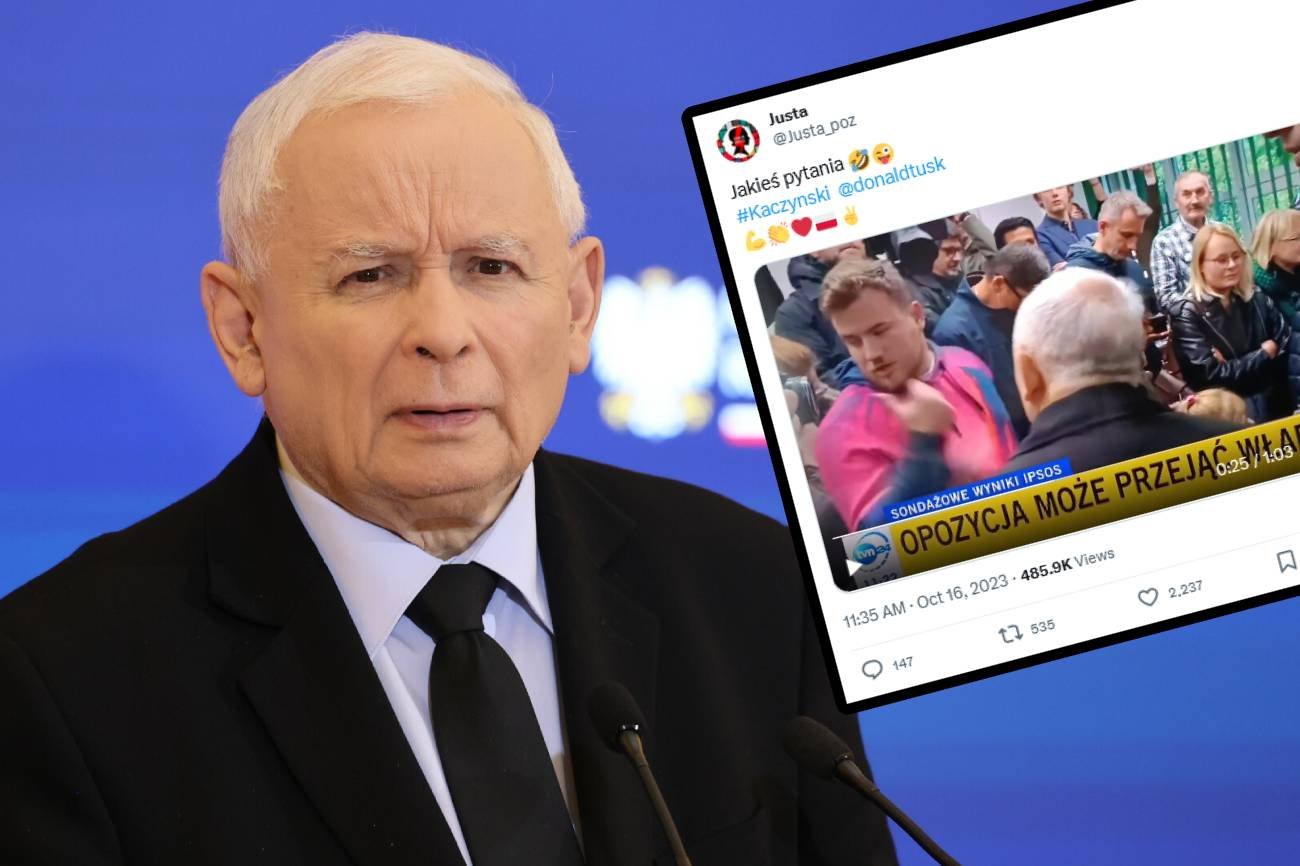 Kaczyński chciał zagłosować bez kolejki. Nagranie ukazuje reakcje ludzi