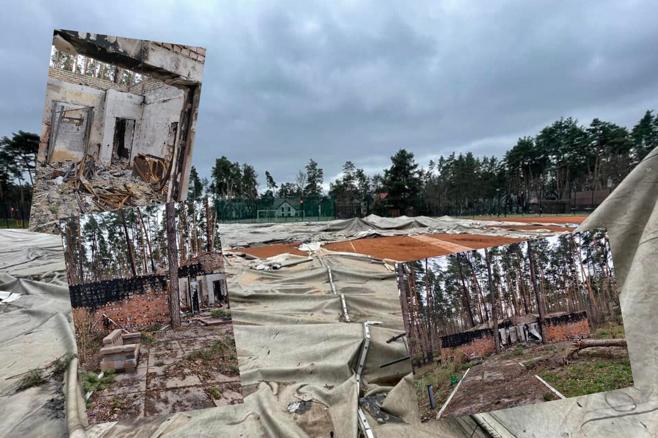 Centrum tenisowe w Irpieniu praktycznie przestało istnieć. Wstrząsające zdjęcia opublikowała ukraińska federacja.
