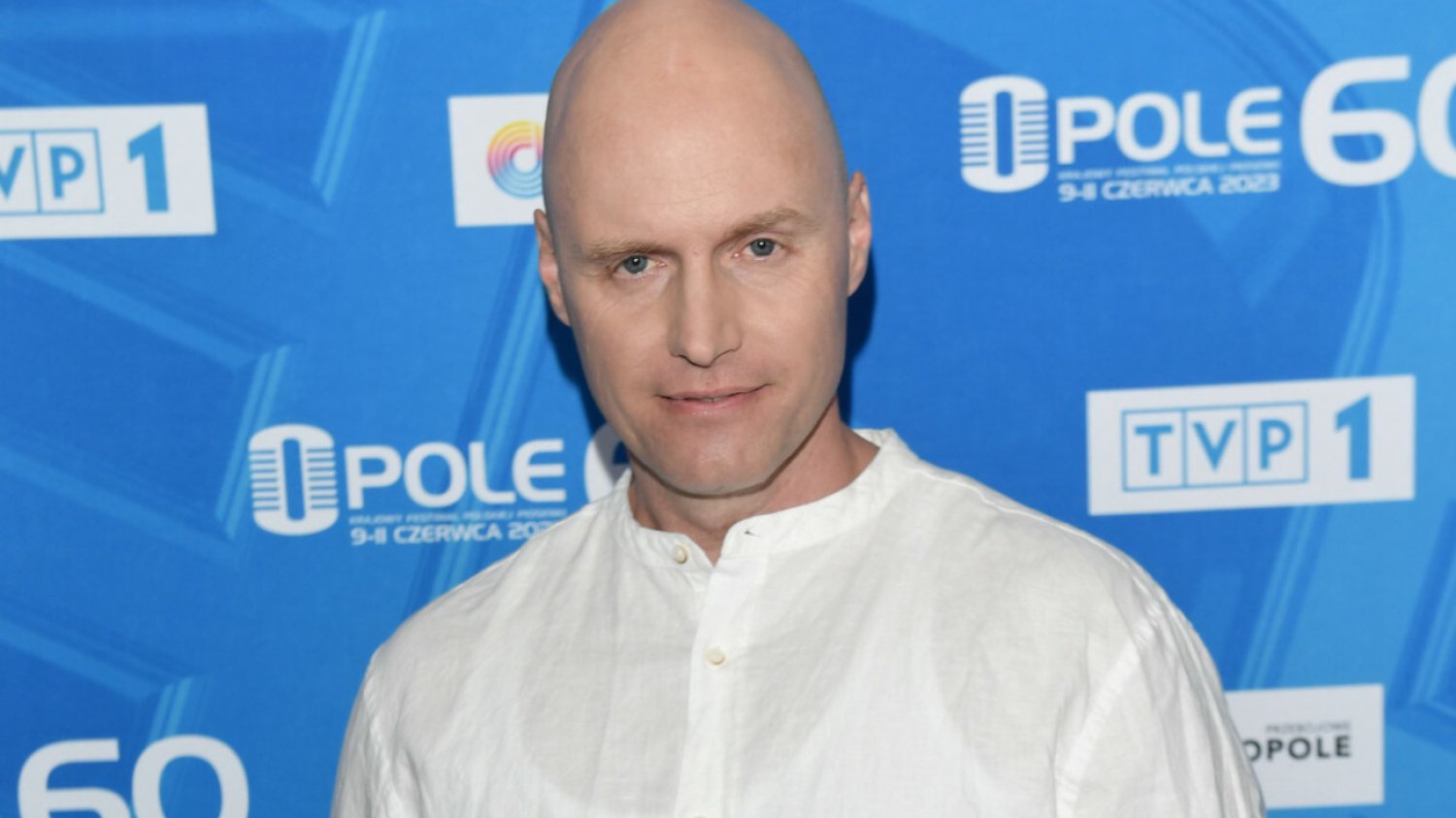 Krzysztof Igor Krawczyk na festiwalu w Opolu.