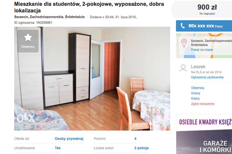 Mieszkania do wynajęcia w Szczecinie są nawet o połowę tańsze, niż w Warszawie.