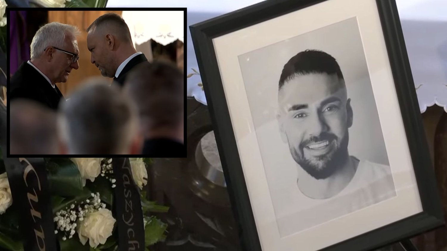 Pogrzeb Łukasza Litewki miał poruszający moment. Nawrocki podszedł do ojca posła