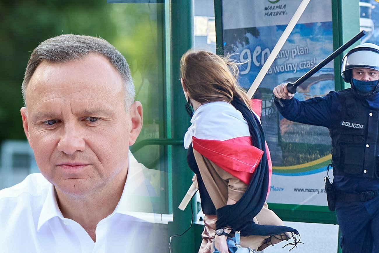 Internauci wypominają Andrzejowi Dudzie przemoc policyjną