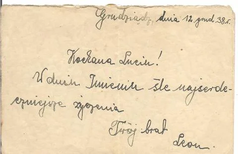Ostatnie życzenia imieninowe dla siostry.