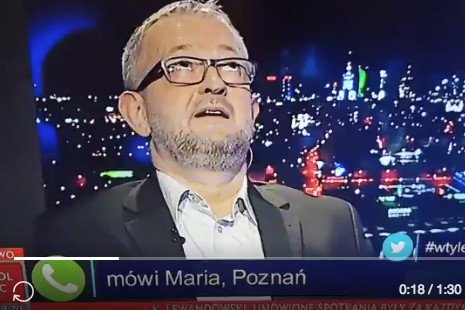 Reakcja Rafała Ziemkiewicza, który razem z Marcinem Wolskim prowadził poniedziałkowy odcinek "W tyle wizji", na wypowiedź pani Marii.