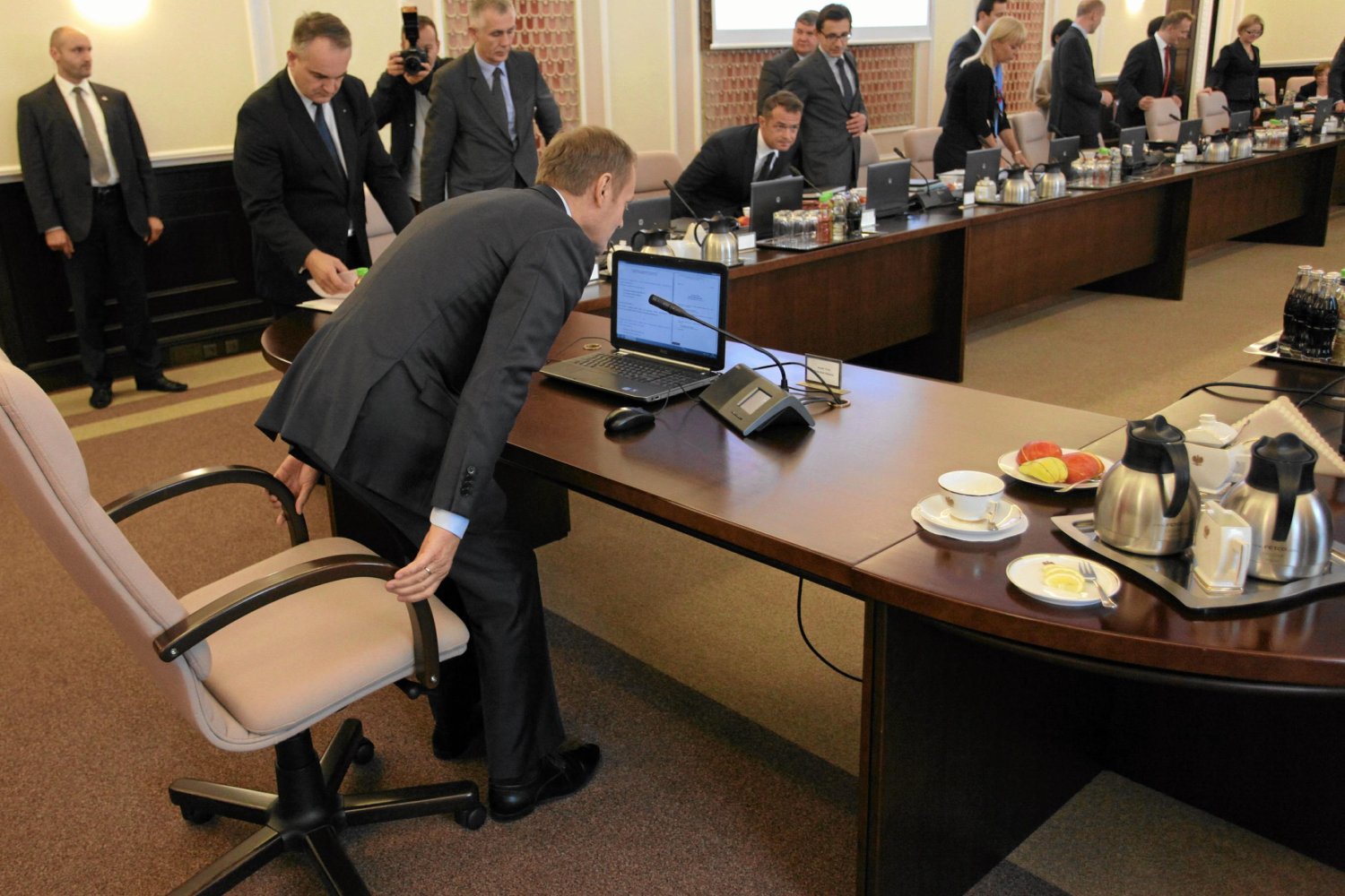 Premier Donald Tusk podczas posiedzenia rządu.