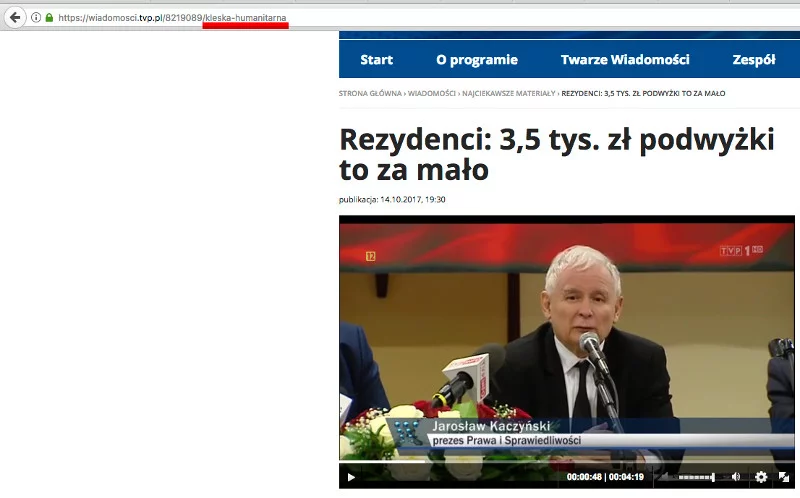 Słowa w tym linku wskazują, że jeszcze niedawno pod tym adresem widzowie mogli zobaczyć zupełnie inny materiał.